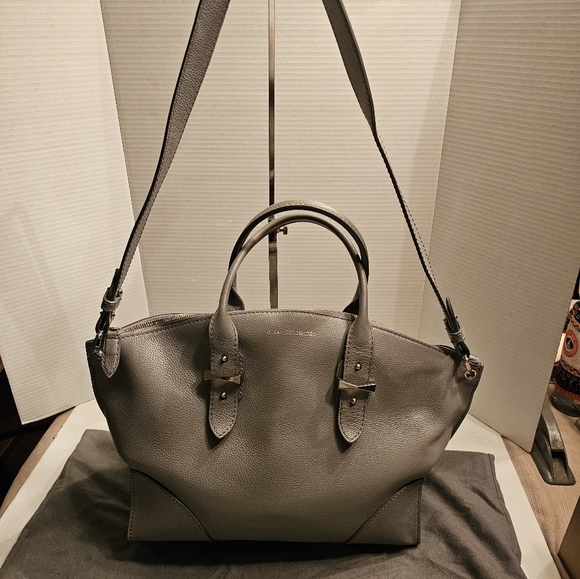 Alexander McQueen Legend Pebbled Leather Oversized Tote Satchel, Grey. LIKE NEW - Picture 16 of 16